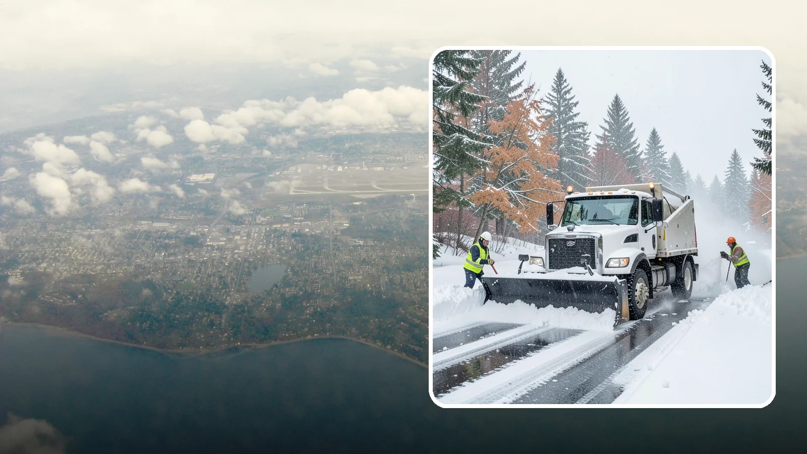 Heavy Snowfall Removal in Burien, King County, WA - When a heavy, wet Cascade snowfall piles up fast, our equipment handles the load your shovel cannot.