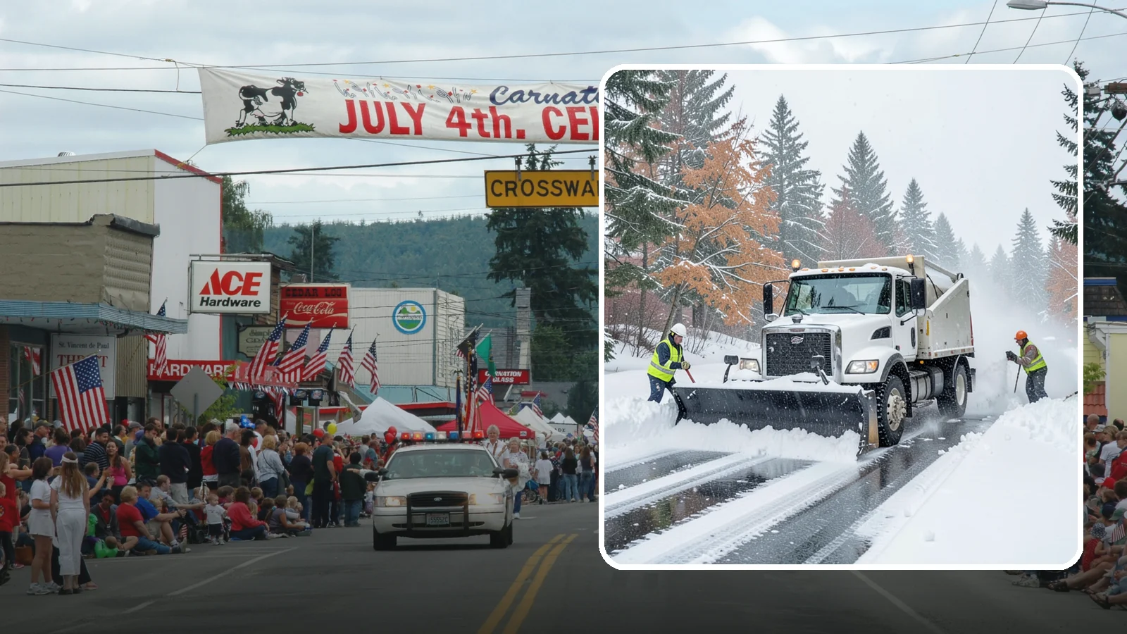 Heavy Snowfall Removal in Carnation, King County, WA - When a heavy, wet Cascade snowfall piles up fast, our equipment handles the load your shovel cannot.