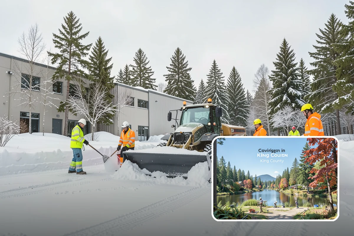 Heavy Snowfall Removal in Covington, King County, WA - Equipment matched to dense, wet regional snow