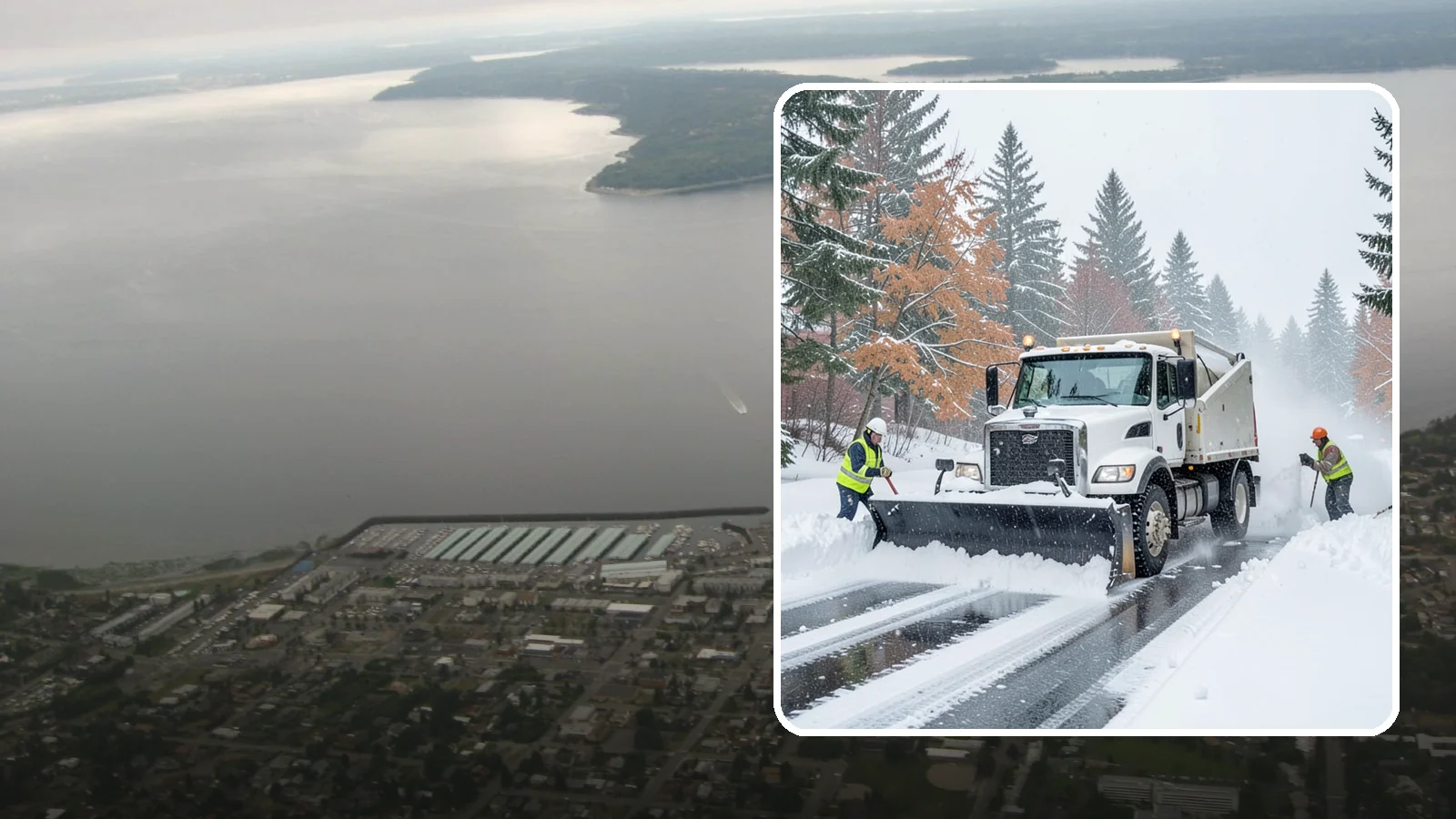 Heavy Snowfall Removal in Des Moines, King County, WA - When a heavy, wet Cascade snowfall piles up fast, our equipment handles the load your shovel cannot.