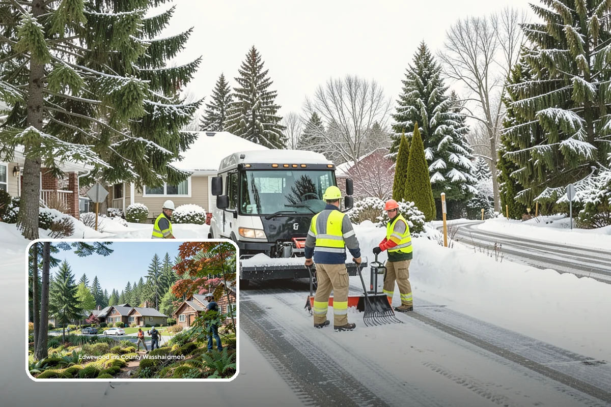 Heavy Snowfall Removal in Edgewood, Pierce County, WA - Equipment matched to dense, wet regional snow
