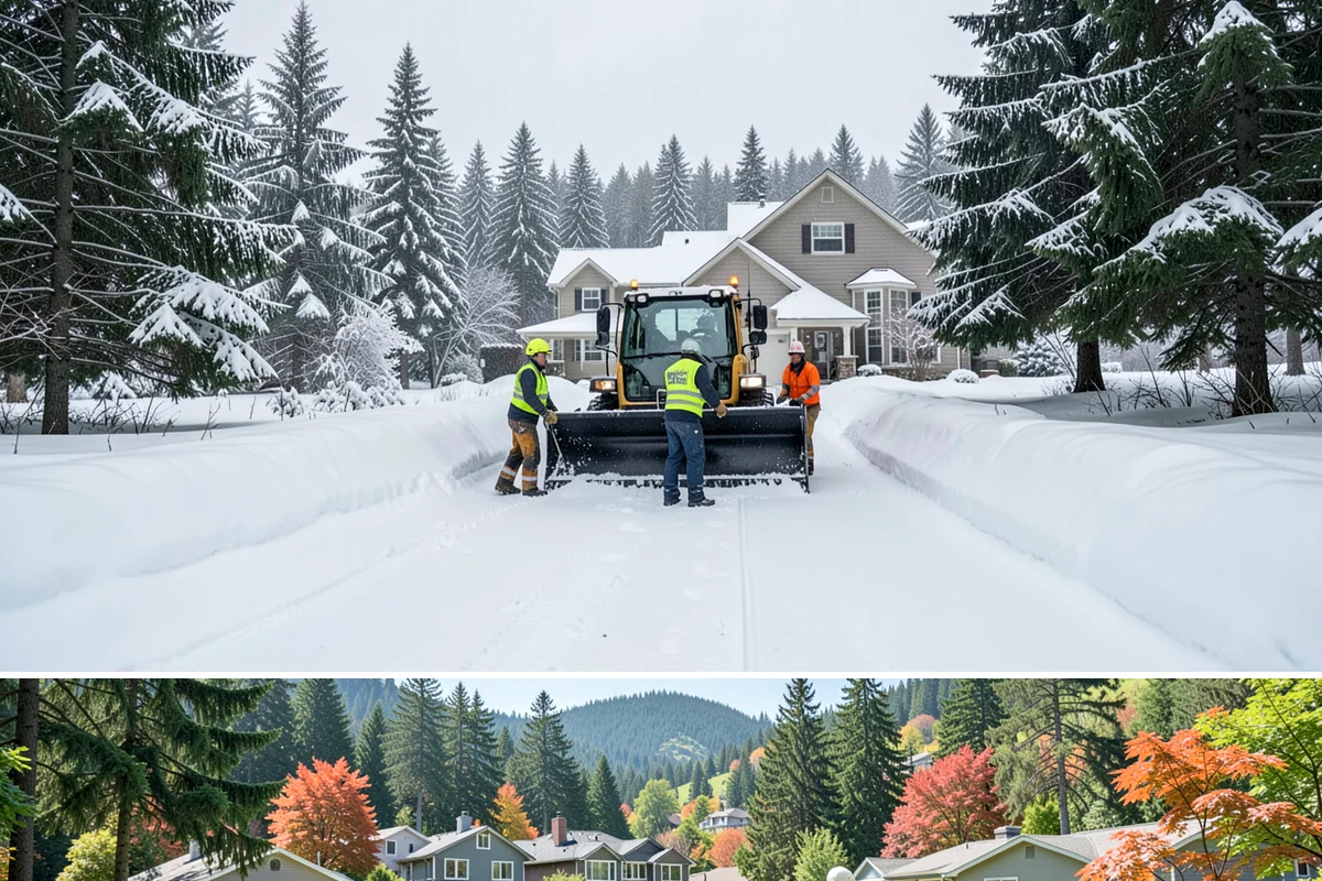 Heavy Snowfall Removal in Fircrest, Pierce County, WA - The heaviest lowland snowfalls typically arrive with cold systems in January and February.
