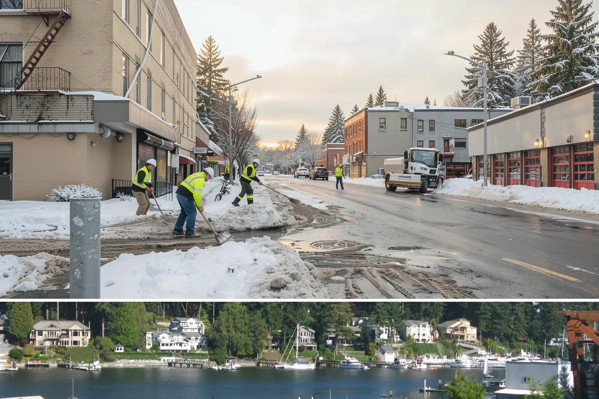 Heavy Snowfall Removal in Gig Harbor, Pierce County, WA - The heaviest lowland snowfalls typically arrive with cold systems in January and February.