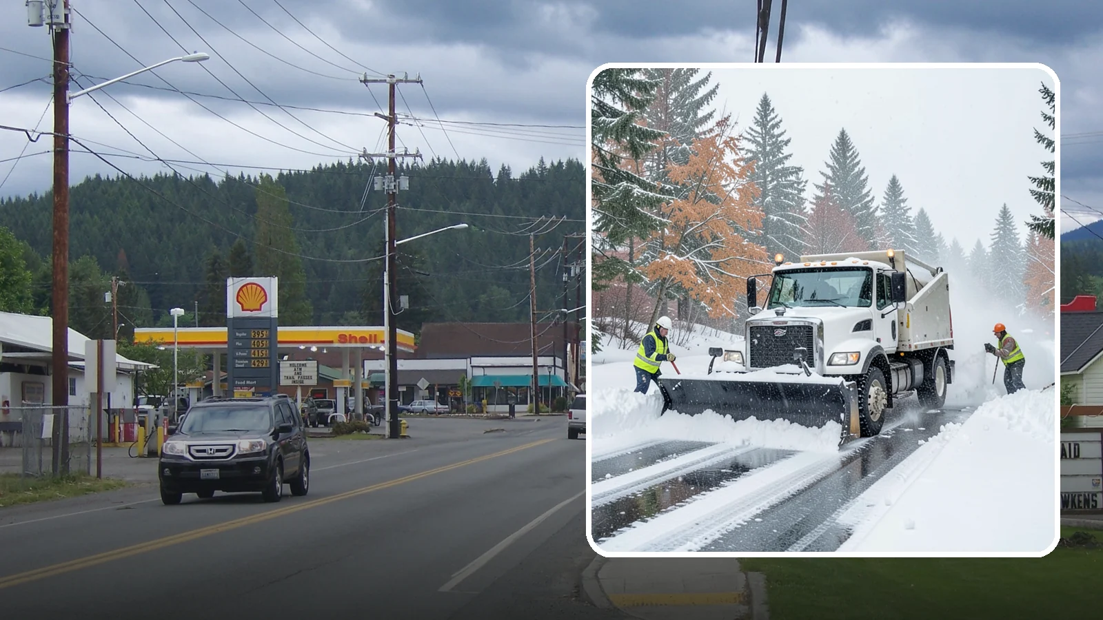 Heavy Snowfall Removal in Granite Falls, Snohomish County, WA - When a heavy, wet Cascade snowfall piles up fast, our equipment handles the load your shovel cannot.