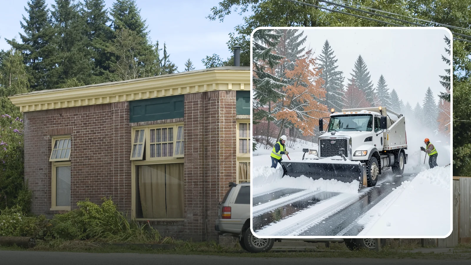 Heavy Snowfall Removal in Hamilton, Skagit County, WA - When a heavy, wet Cascade snowfall piles up fast, our equipment handles the load your shovel cannot.