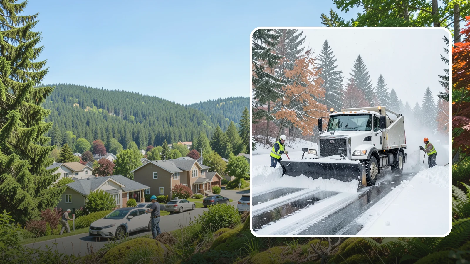 Heavy Snowfall Removal in Index, Snohomish County, WA - When a heavy, wet Cascade snowfall piles up fast, our equipment handles the load your shovel cannot.