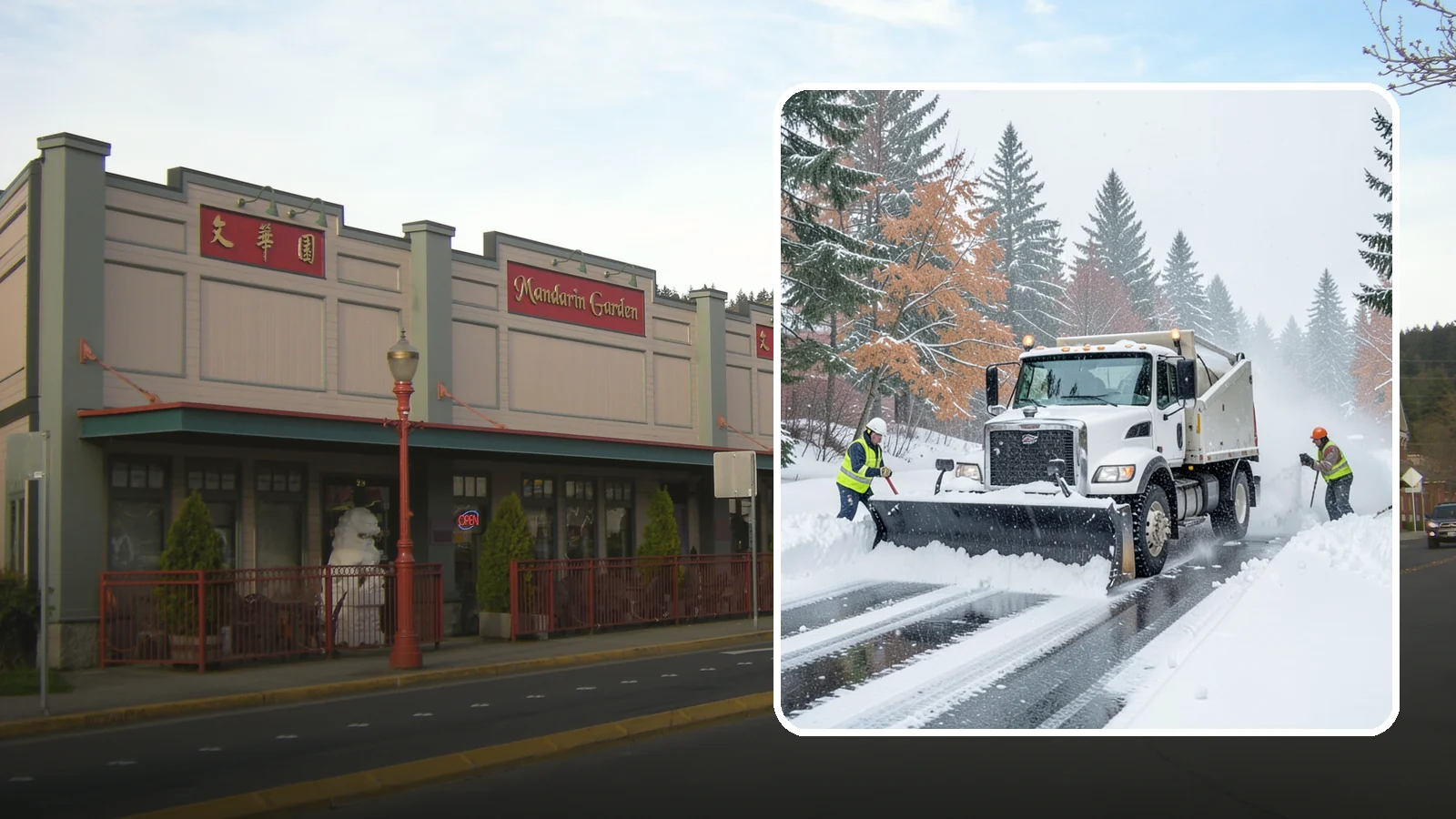 Heavy Snowfall Removal in Issaquah, King County, WA - When a heavy, wet Cascade snowfall piles up fast, our equipment handles the load your shovel cannot.