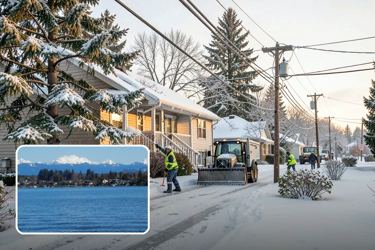 Heavy Snowfall Removal in Lake Stevens, Snohomish County, WA - Equipment matched to dense, wet regional snow