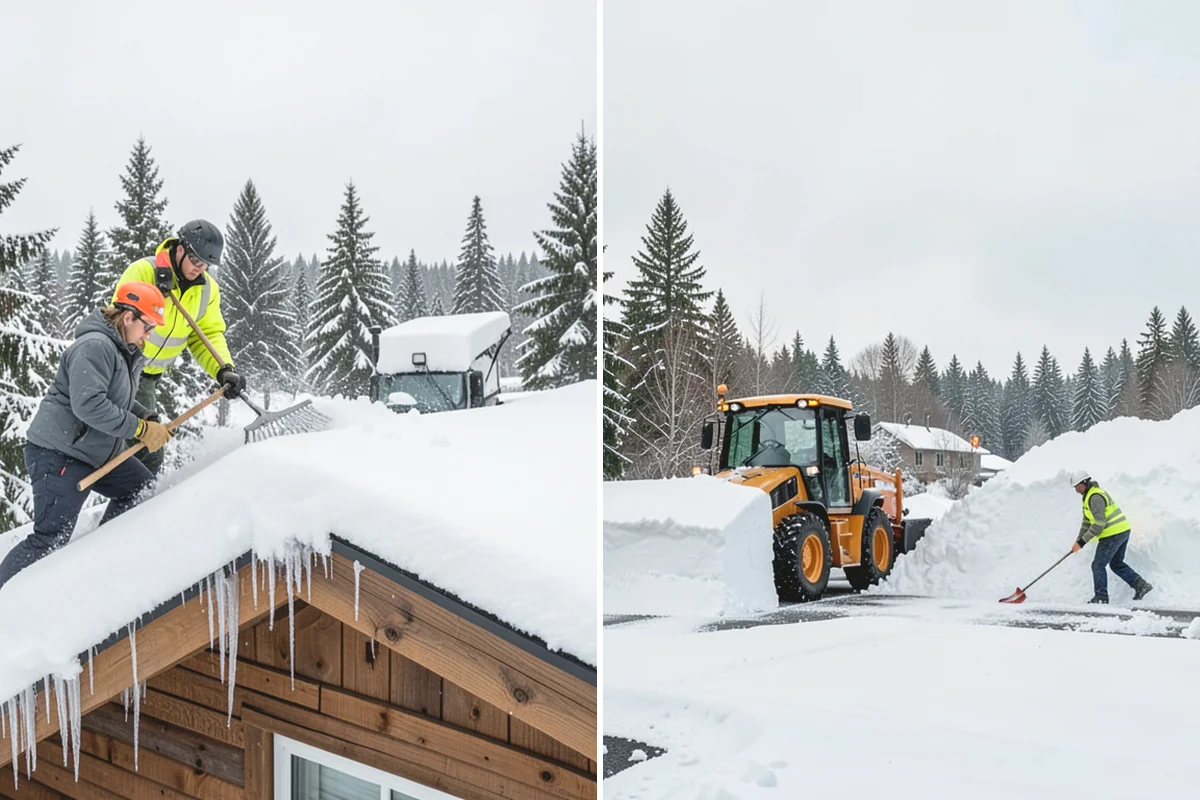 Heavy Snowfall Removal in Lake Stevens, Snohomish County, WA - Deploy plows and heavy equipment sized to the snowfall
