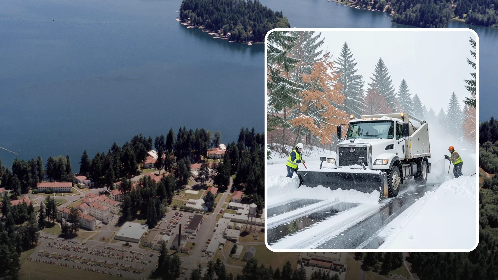Heavy Snowfall Removal in Lakewood, Pierce County, WA - When a heavy, wet Cascade snowfall piles up fast, our equipment handles the load your shovel cannot.