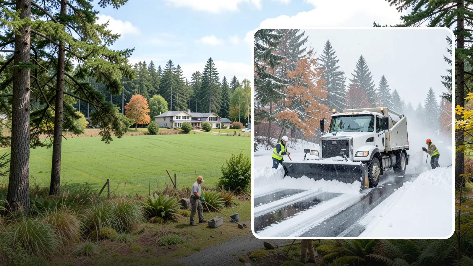 Heavy Snowfall Removal in Lyman, Skagit County, WA - When a heavy, wet Cascade snowfall piles up fast, our equipment handles the load your shovel cannot.