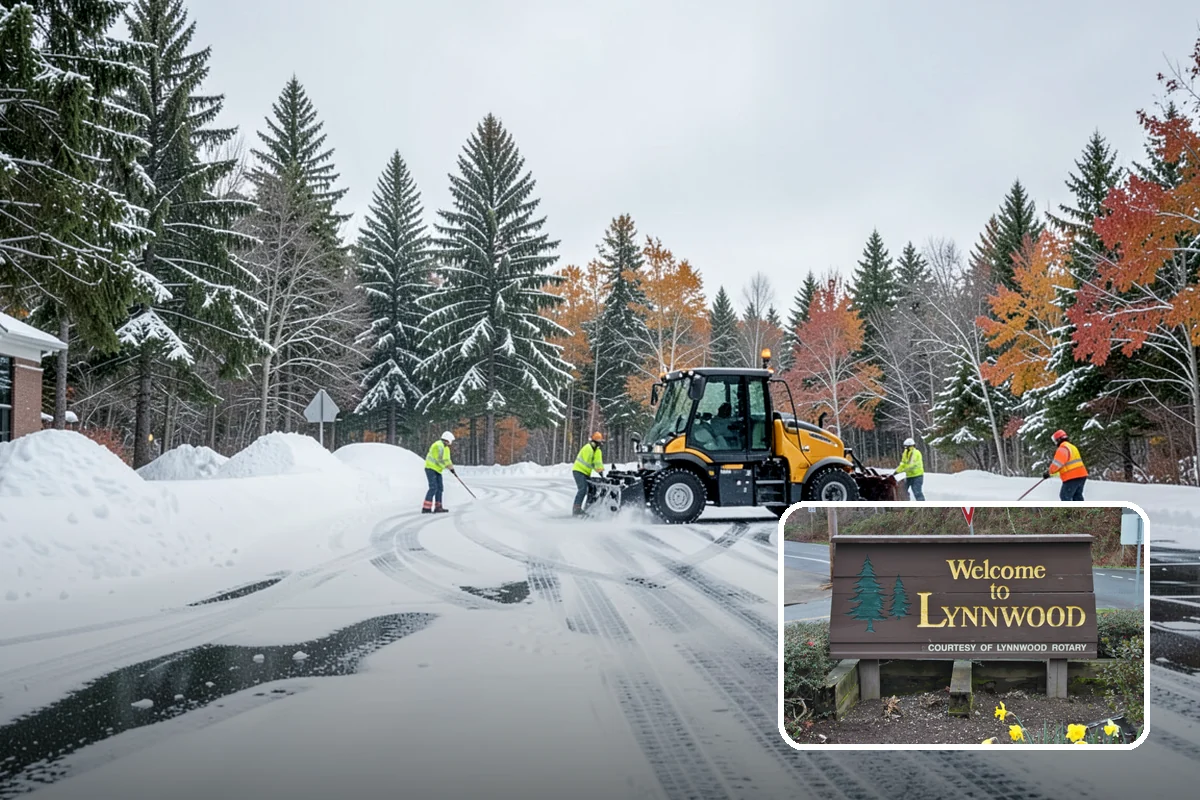 Heavy Snowfall Removal in Lynnwood, Snohomish County, WA - Equipment matched to dense, wet regional snow
