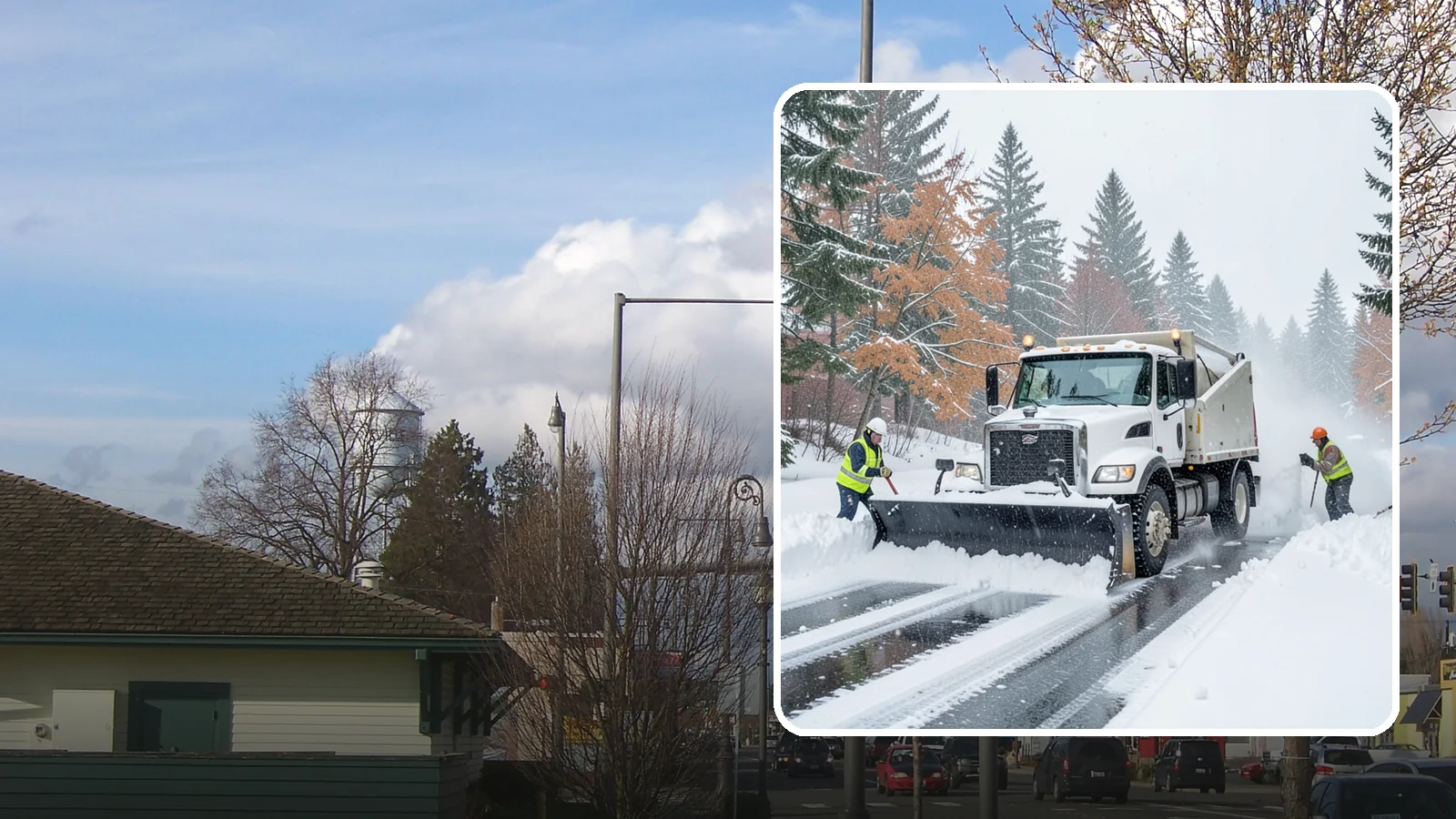 Heavy Snowfall Removal in Marysville, Snohomish County, WA - When a heavy, wet Cascade snowfall piles up fast, our equipment handles the load your shovel cannot.