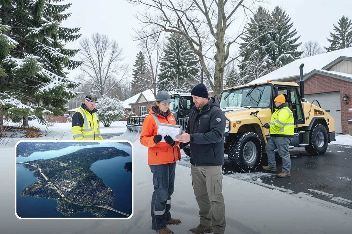 Heavy Snowfall Removal in Mercer Island, King County, WA - Equipment matched to dense, wet regional snow