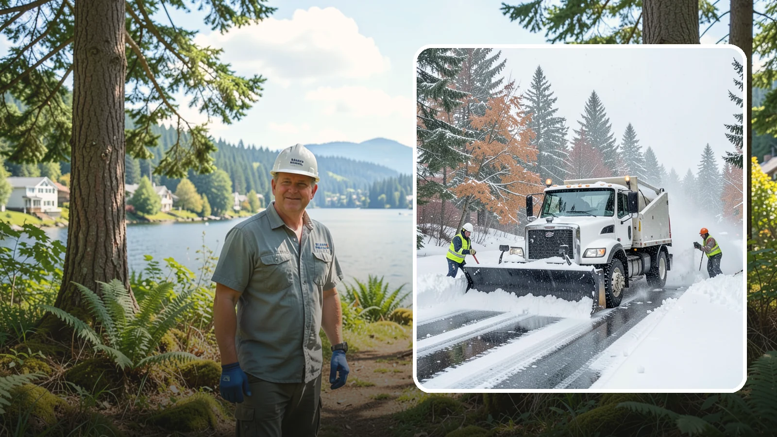 Heavy Snowfall Removal in Milton, King County, WA - When a heavy, wet Cascade snowfall piles up fast, our equipment handles the load your shovel cannot.