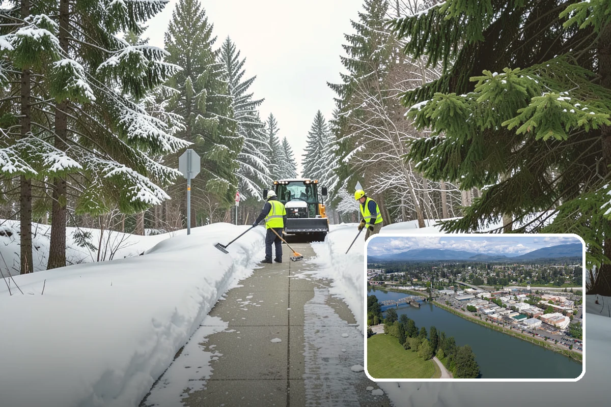 Heavy Snowfall Removal in Mount Vernon, Skagit County, WA - Equipment matched to dense, wet regional snow