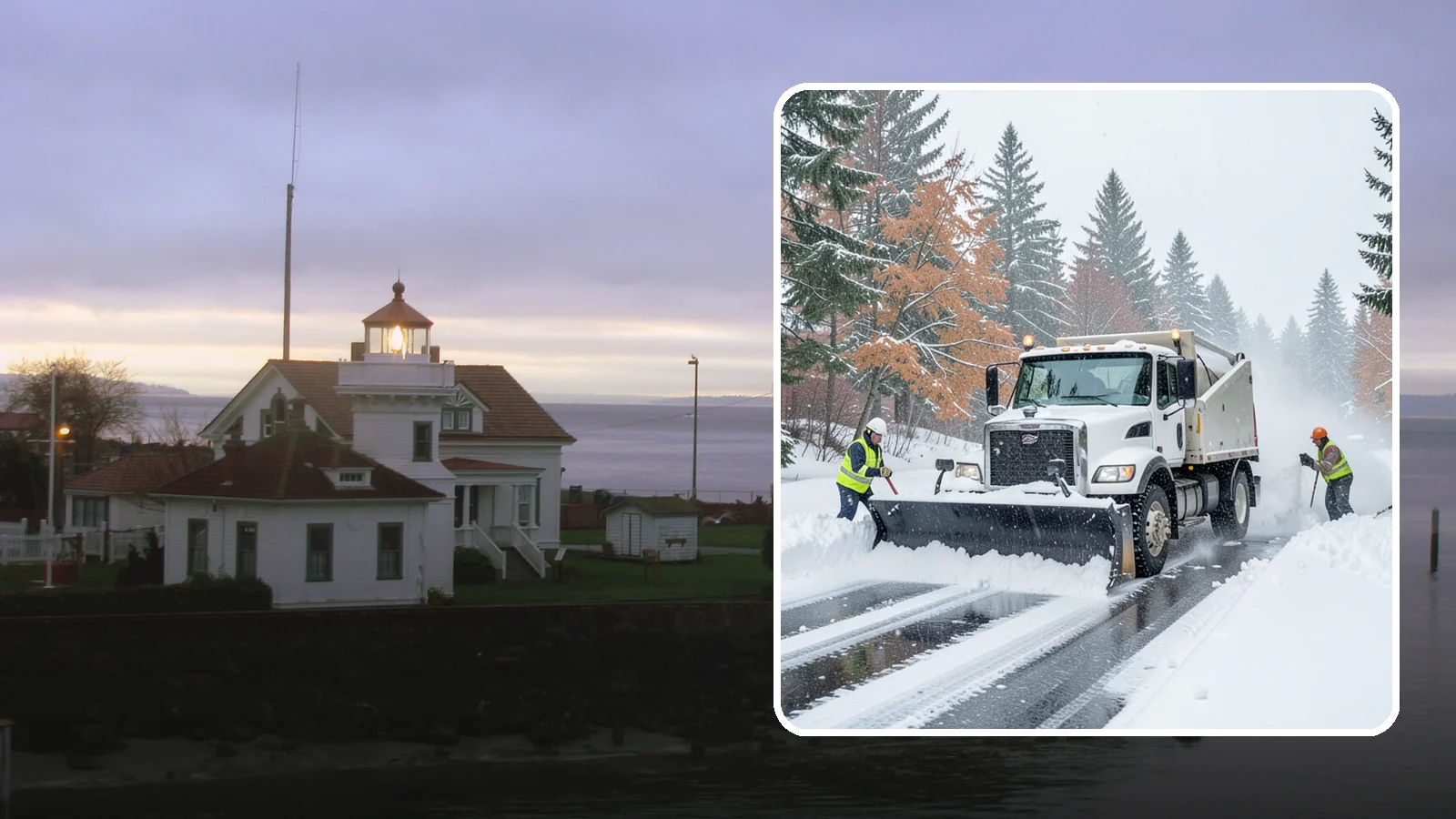 Heavy Snowfall Removal in Mukilteo, Snohomish County, WA - When a heavy, wet Cascade snowfall piles up fast, our equipment handles the load your shovel cannot.