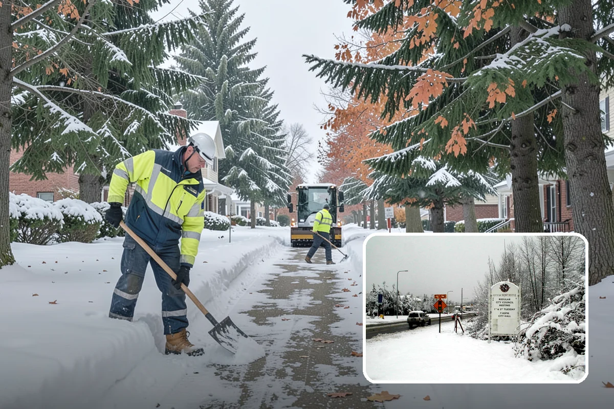 Heavy Snowfall Removal in Newcastle, King County, WA - Equipment matched to dense, wet regional snow