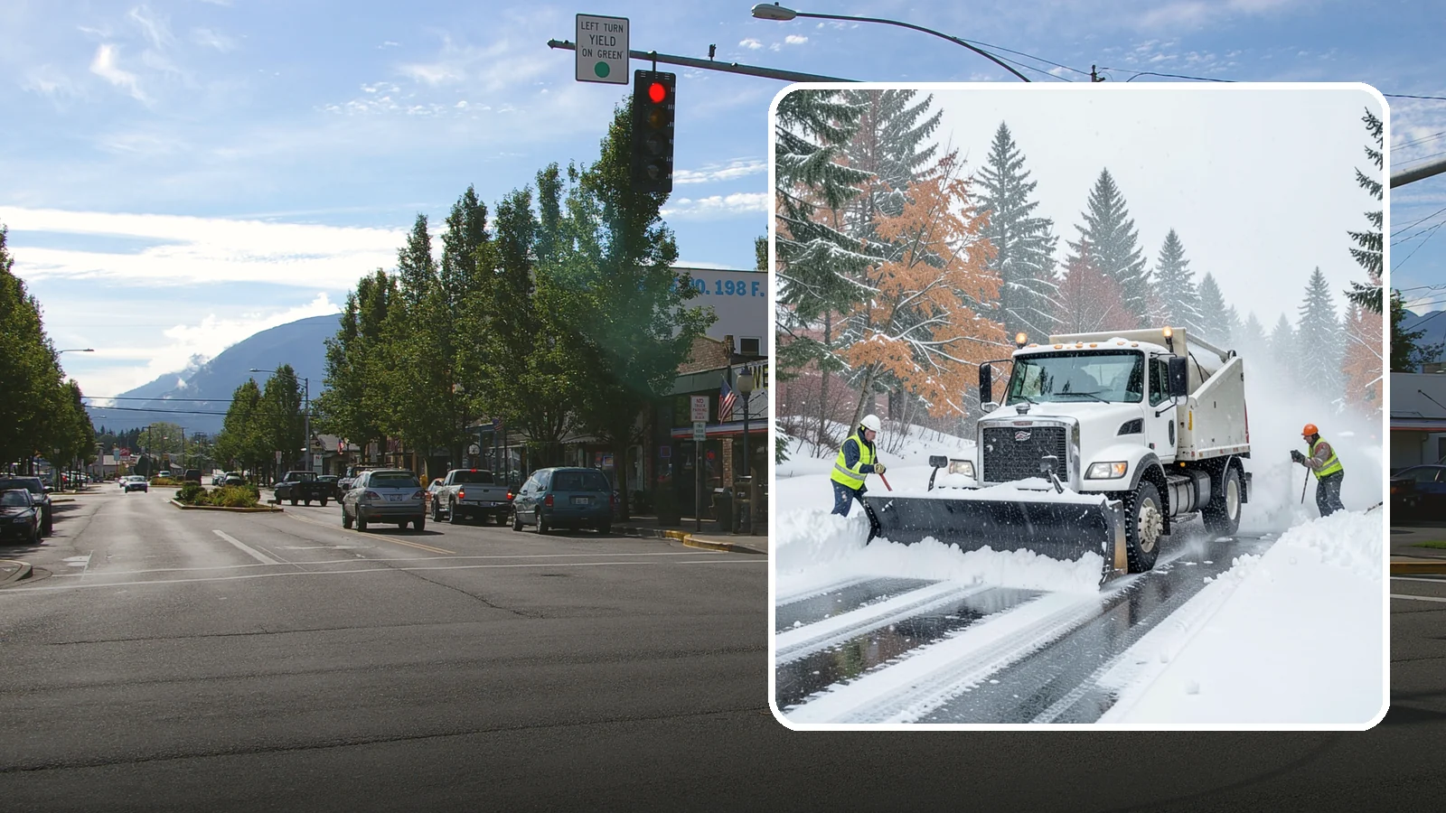 Heavy Snowfall Removal in North Bend, King County, WA - When a heavy, wet Cascade snowfall piles up fast, our equipment handles the load your shovel cannot.