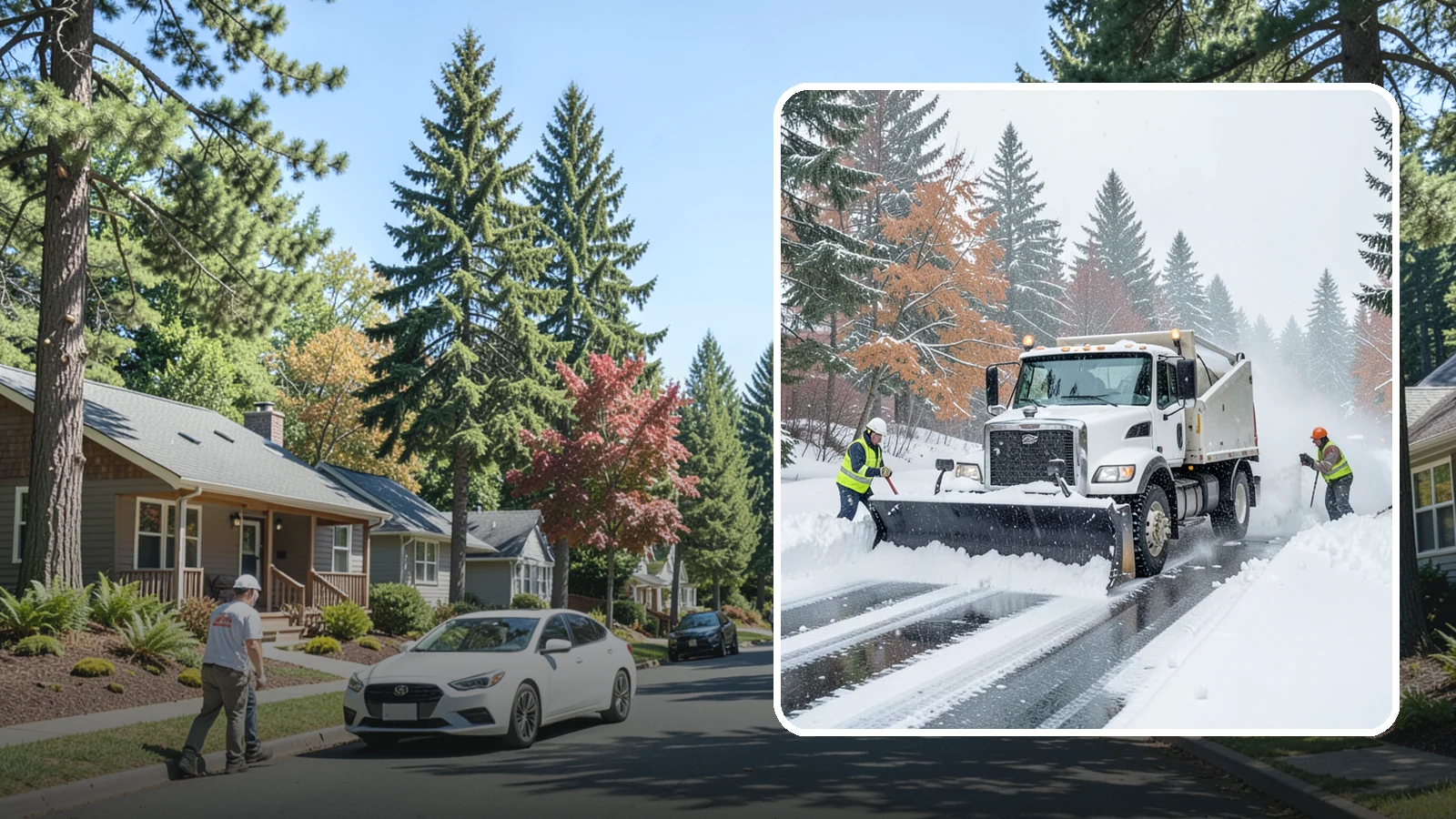 Heavy Snowfall Removal in Orting, Pierce County, WA - When a heavy, wet Cascade snowfall piles up fast, our equipment handles the load your shovel cannot.