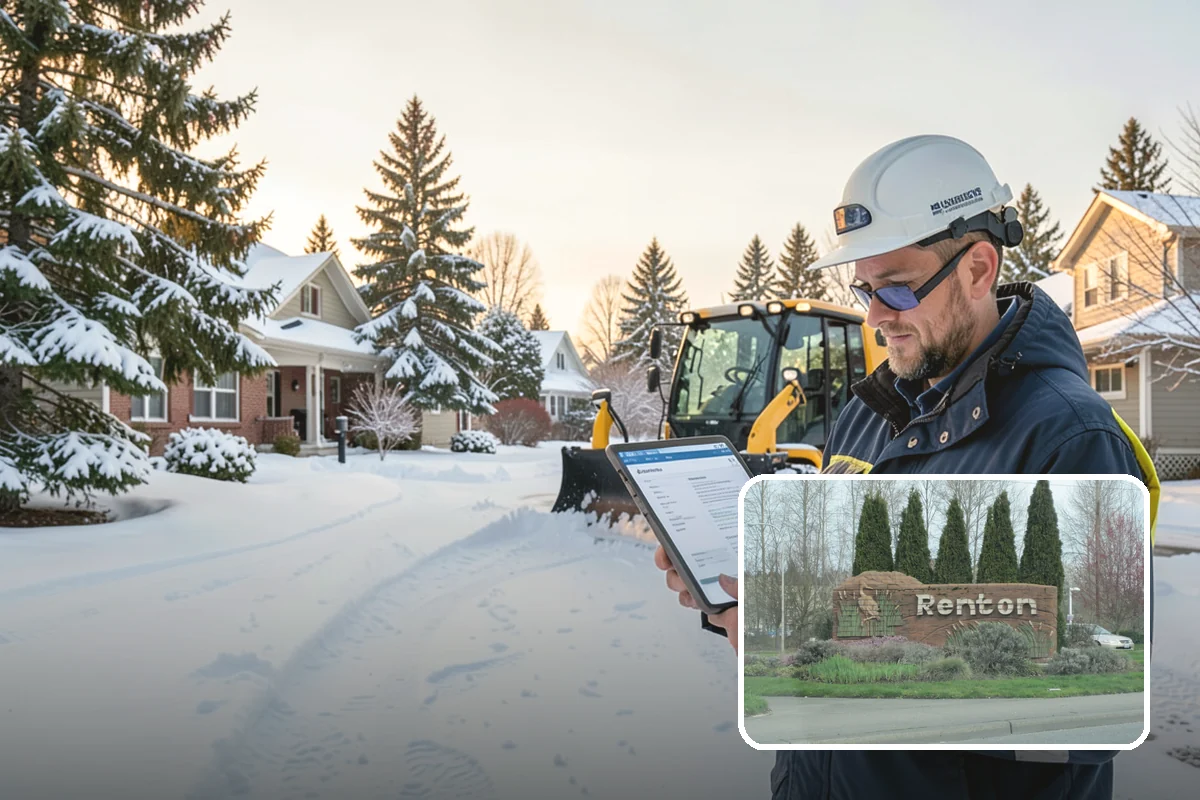 Heavy Snowfall Removal in Renton, King County, WA - Equipment matched to dense, wet regional snow