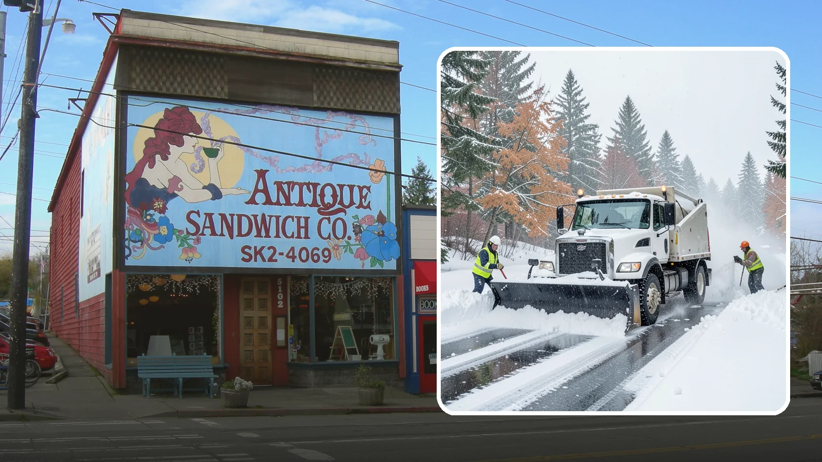Heavy Snowfall Removal in Ruston, Pierce County, WA - When a heavy, wet Cascade snowfall piles up fast, our equipment handles the load your shovel cannot.