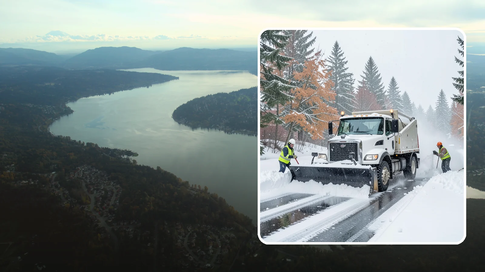 Heavy Snowfall Removal in Sammamish, King County, WA - When a heavy, wet Cascade snowfall piles up fast, our equipment handles the load your shovel cannot.