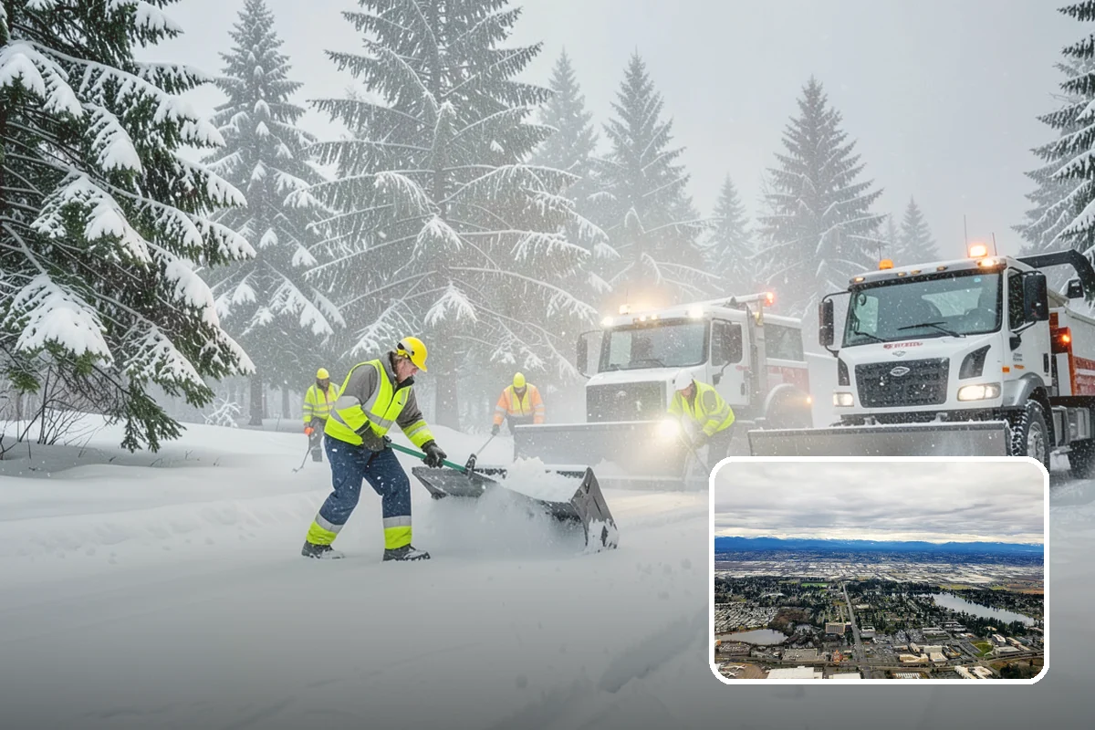 Heavy Snowfall Removal in SeaTac, King County, WA - Equipment matched to dense, wet regional snow