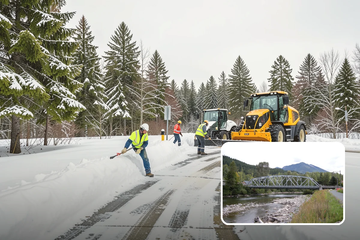 Heavy Snowfall Removal in Skykomish, King County, WA - Equipment matched to dense, wet regional snow