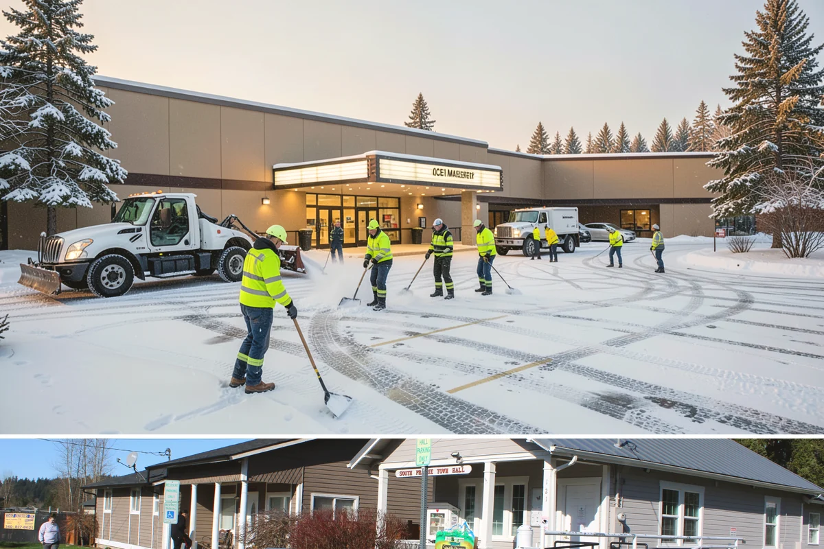 Heavy Snowfall Removal in South Prairie, Pierce County, WA - The heaviest lowland snowfalls typically arrive with cold systems in January and February.