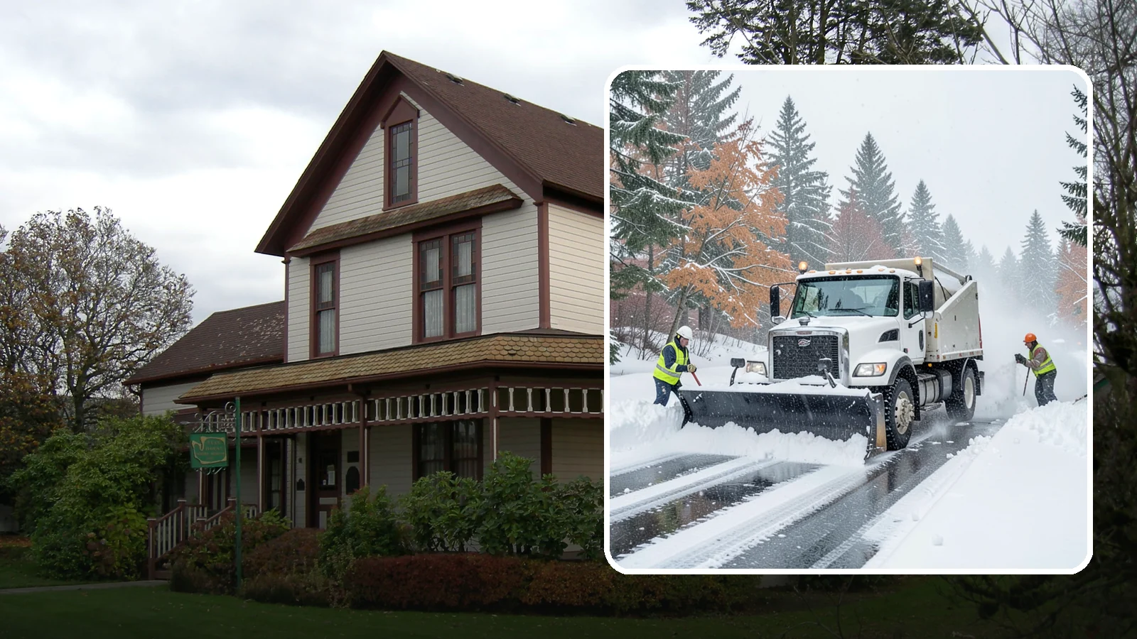 Heavy Snowfall Removal in Sumner, Pierce County, WA - When a heavy, wet Cascade snowfall piles up fast, our equipment handles the load your shovel cannot.