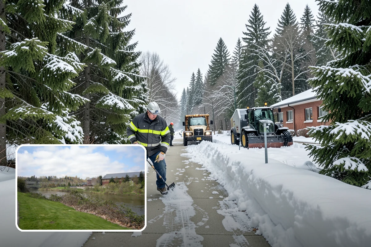 Heavy Snowfall Removal in Tukwila, King County, WA - Equipment matched to dense, wet regional snow