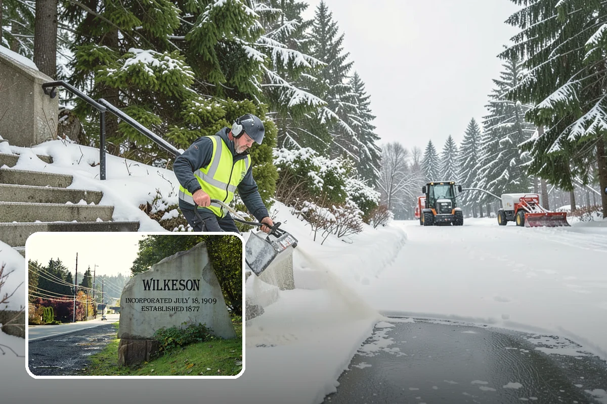 Heavy Snowfall Removal in Wilkeson, Pierce County, WA - Equipment matched to dense, wet regional snow