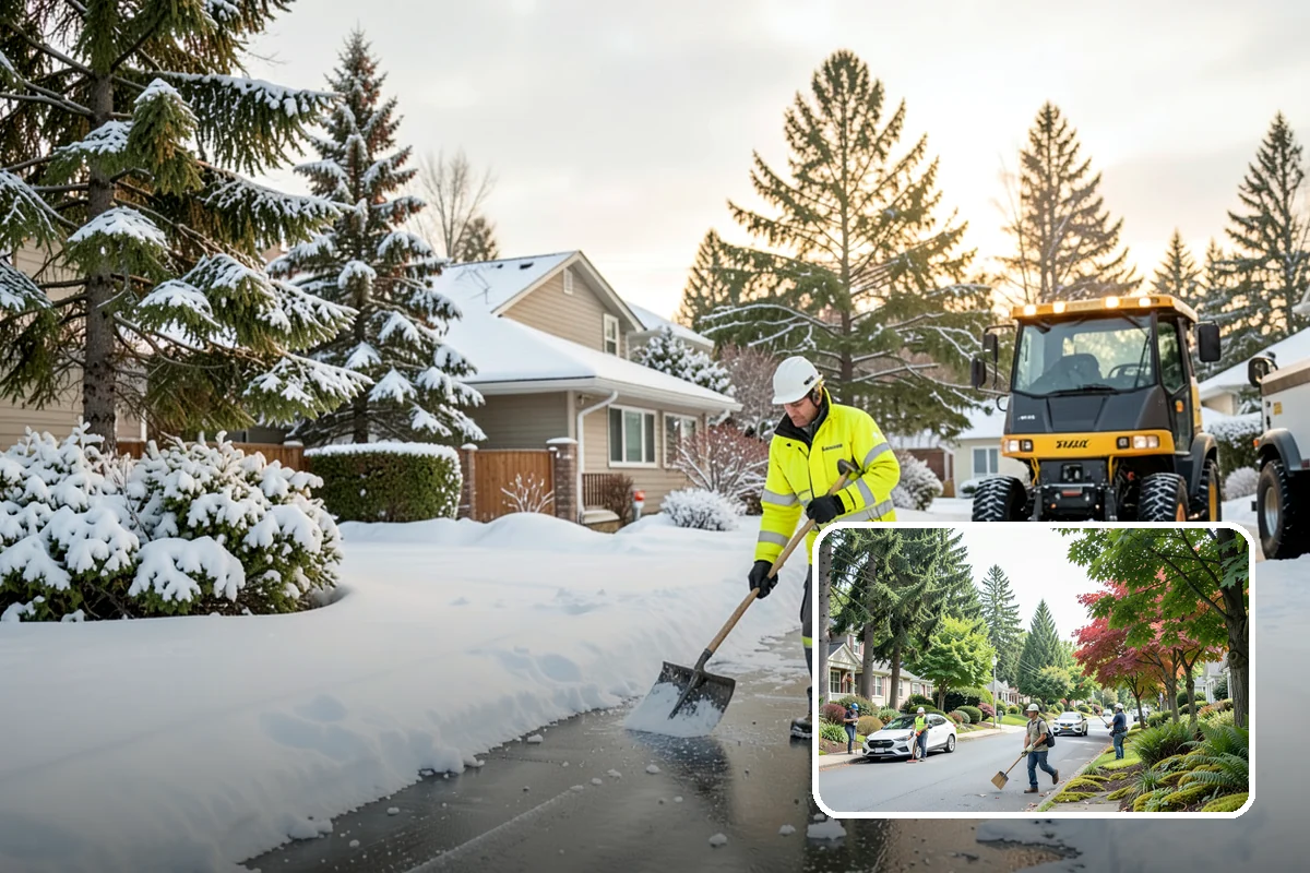 HOA Deicing in Beaux Arts Village, King County, WA - Demonstrates board due diligence with documented common-area care