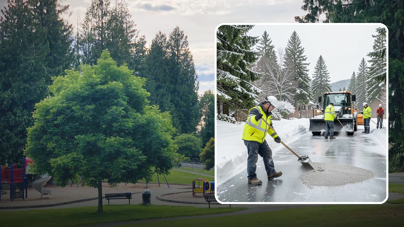 HOA Deicing in Bonney Lake, Pierce County, WA - Community-wide deicing for homeowner associations, protecting shared roads, mailbox kiosks, and clubhouse walks from the glaze...