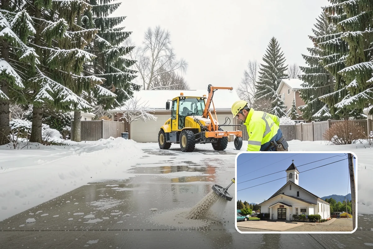 HOA Deicing in Concrete, Skagit County, WA - Demonstrates board due diligence with documented common-area care