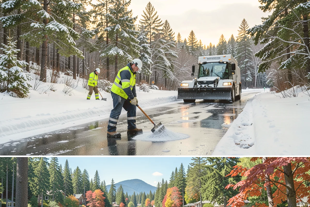 HOA Deicing in Covington, King County, WA - Ice control aligns with the December-through-February core season, with added visits during prolonged outflow-driven freezes...