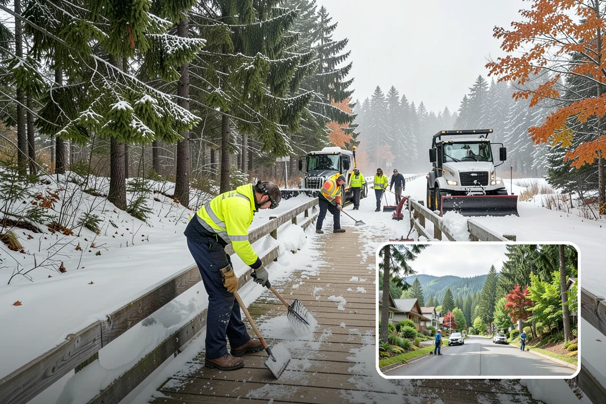HOA Deicing in Darrington, Snohomish County, WA - Demonstrates board due diligence with documented common-area care