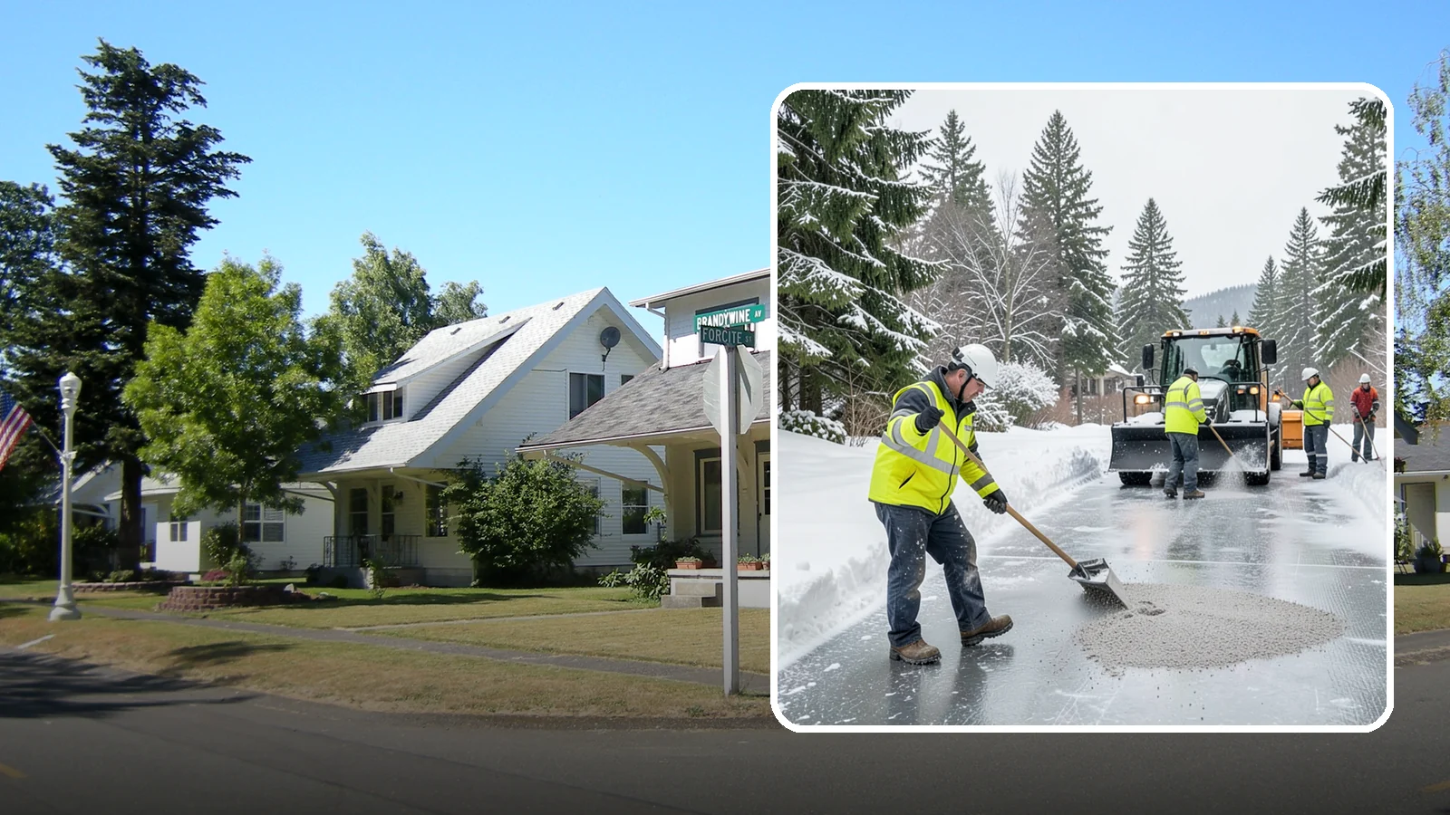 HOA Deicing in DuPont, Pierce County, WA - Community-wide deicing for homeowner associations, protecting shared roads, mailbox kiosks, and clubhouse walks from the glaze...