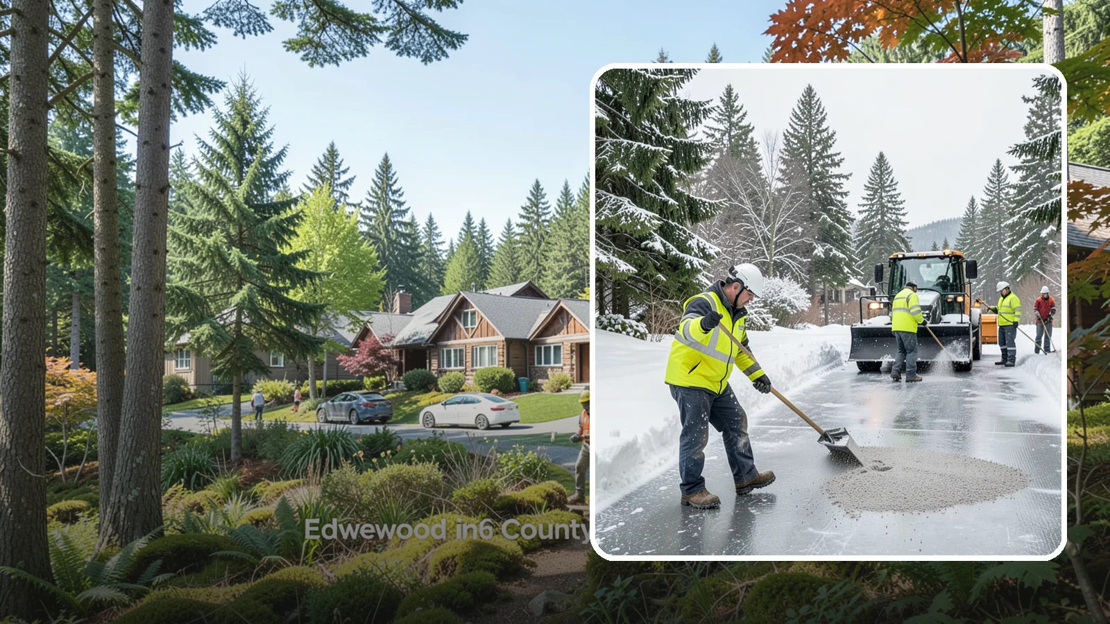 HOA Deicing in Edgewood, Pierce County, WA - Community-wide deicing for homeowner associations, protecting shared roads, mailbox kiosks, and clubhouse walks from the glaze...