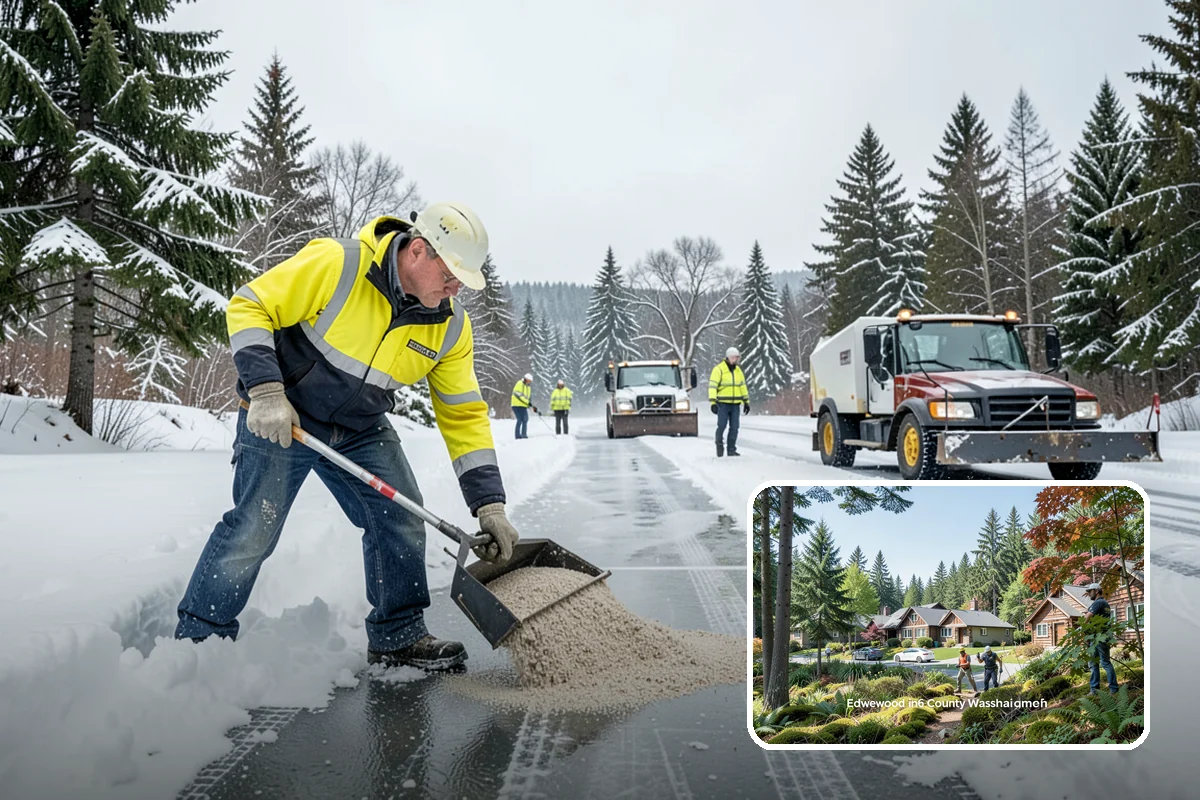 HOA Deicing in Edgewood, Pierce County, WA - Demonstrates board due diligence with documented common-area care
