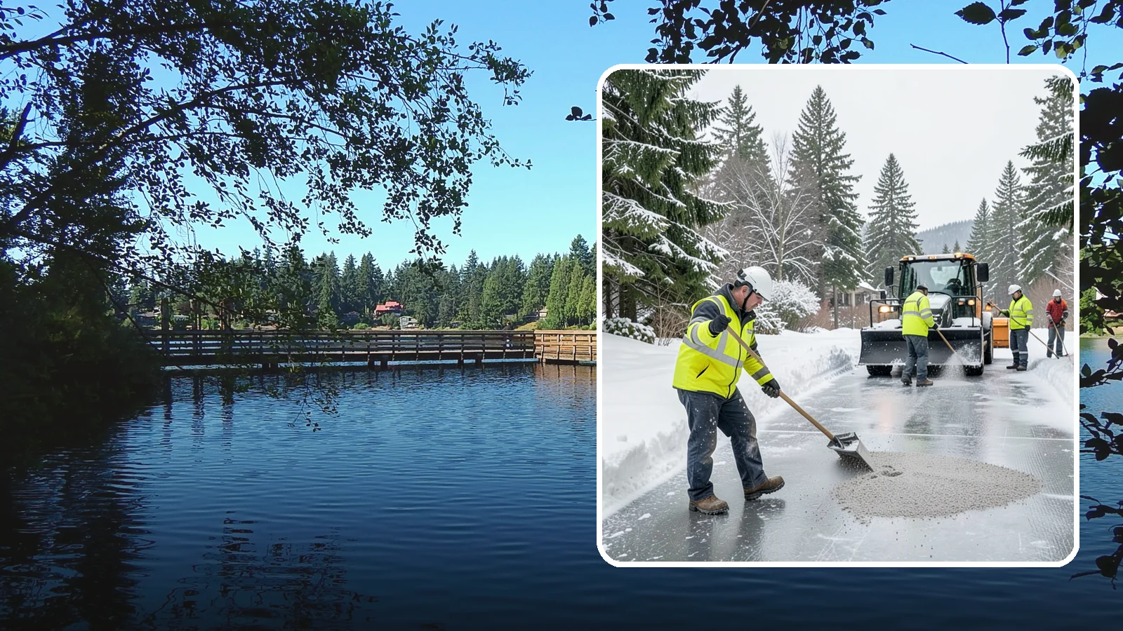 HOA Deicing in Federal Way, King County, WA - Community-wide deicing for homeowner associations, protecting shared roads, mailbox kiosks, and clubhouse walks from the glaze...