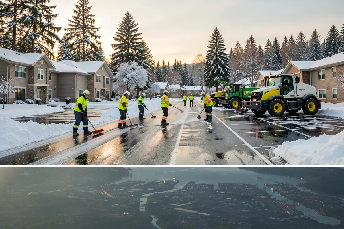 HOA Deicing in Fife, Pierce County, WA - Ice control aligns with the December-through-February core season, with added visits during prolonged outflow-driven freezes...