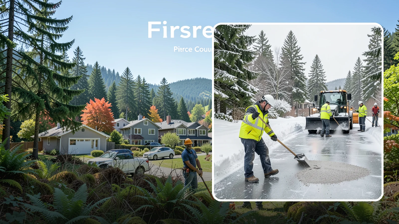 HOA Deicing in Fircrest, Pierce County, WA - Community-wide deicing for homeowner associations, protecting shared roads, mailbox kiosks, and clubhouse walks from the glaze...