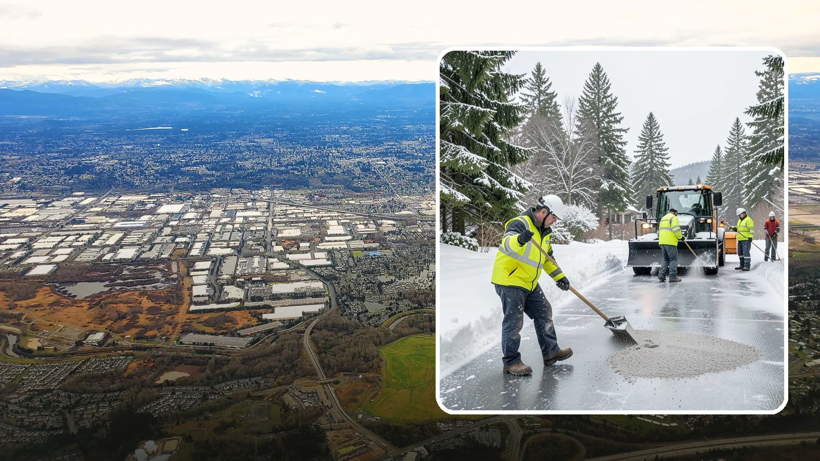 HOA Deicing in Kent, King County, WA - Community-wide deicing for homeowner associations, protecting shared roads, mailbox kiosks, and clubhouse walks from the glaze...