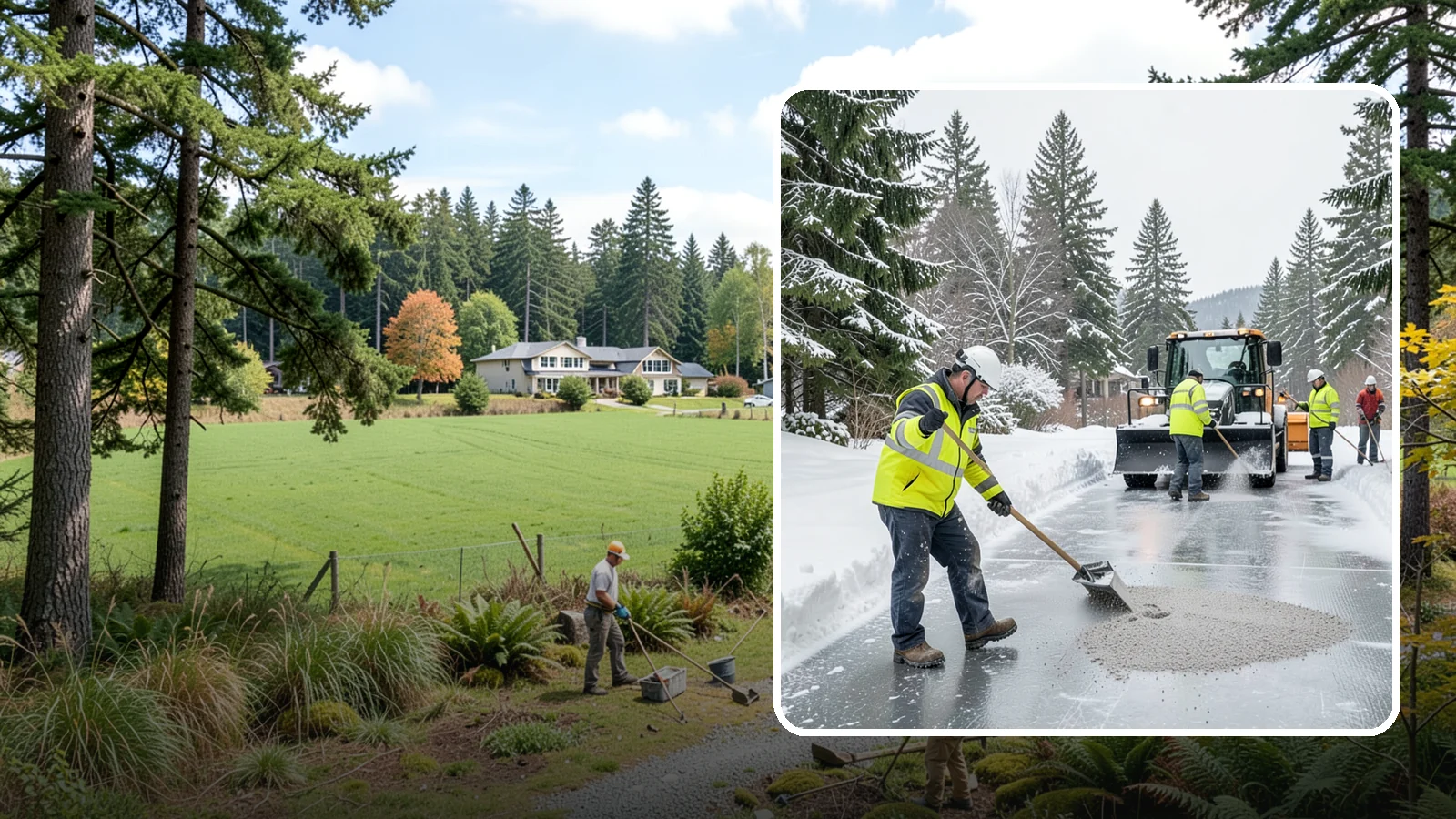 HOA Deicing in Lyman, Skagit County, WA - Community-wide deicing for homeowner associations, protecting shared roads, mailbox kiosks, and clubhouse walks from the glaze...