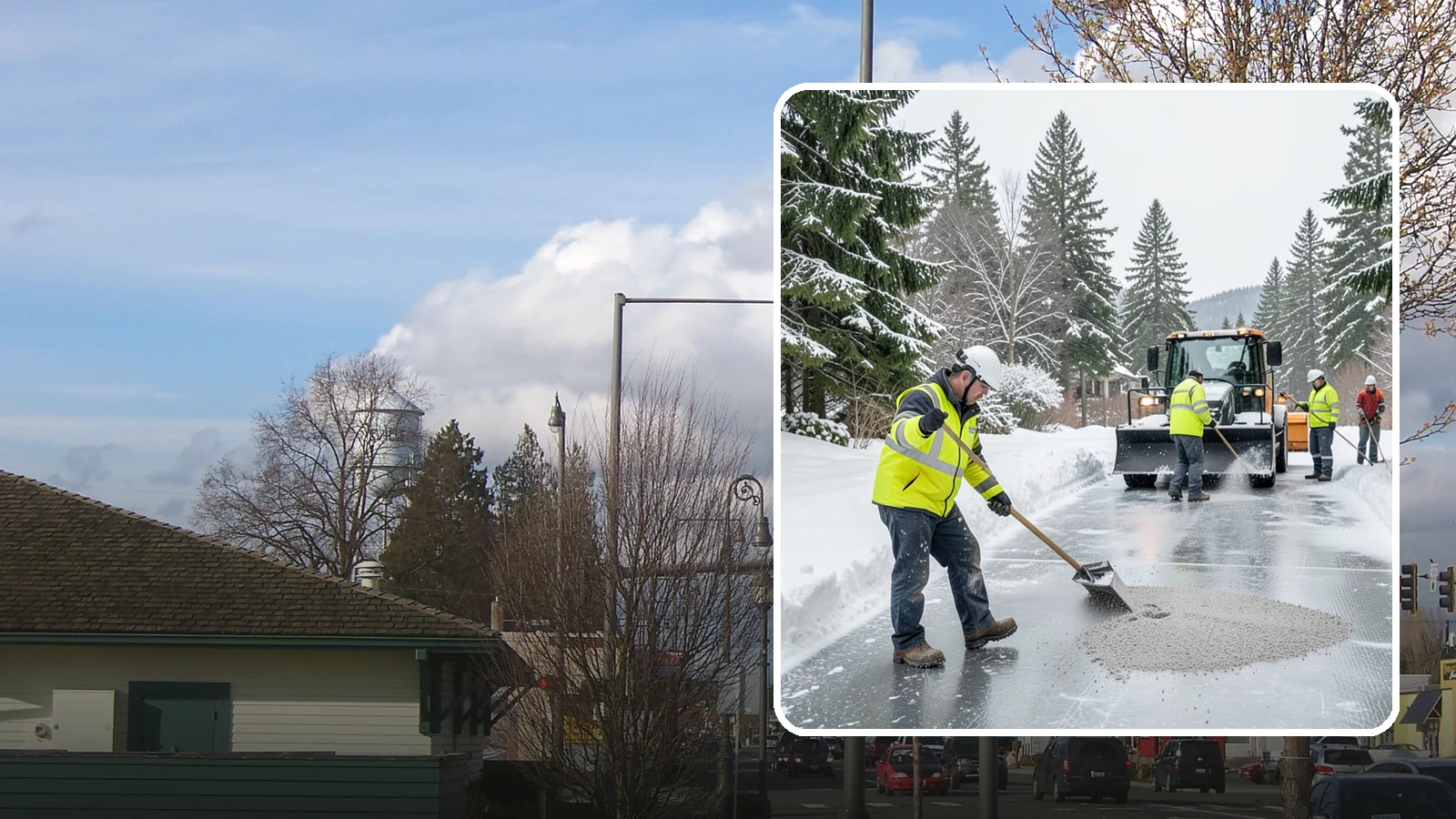HOA Deicing in Marysville, Snohomish County, WA - Community-wide deicing for homeowner associations, protecting shared roads, mailbox kiosks, and clubhouse walks from the glaze...