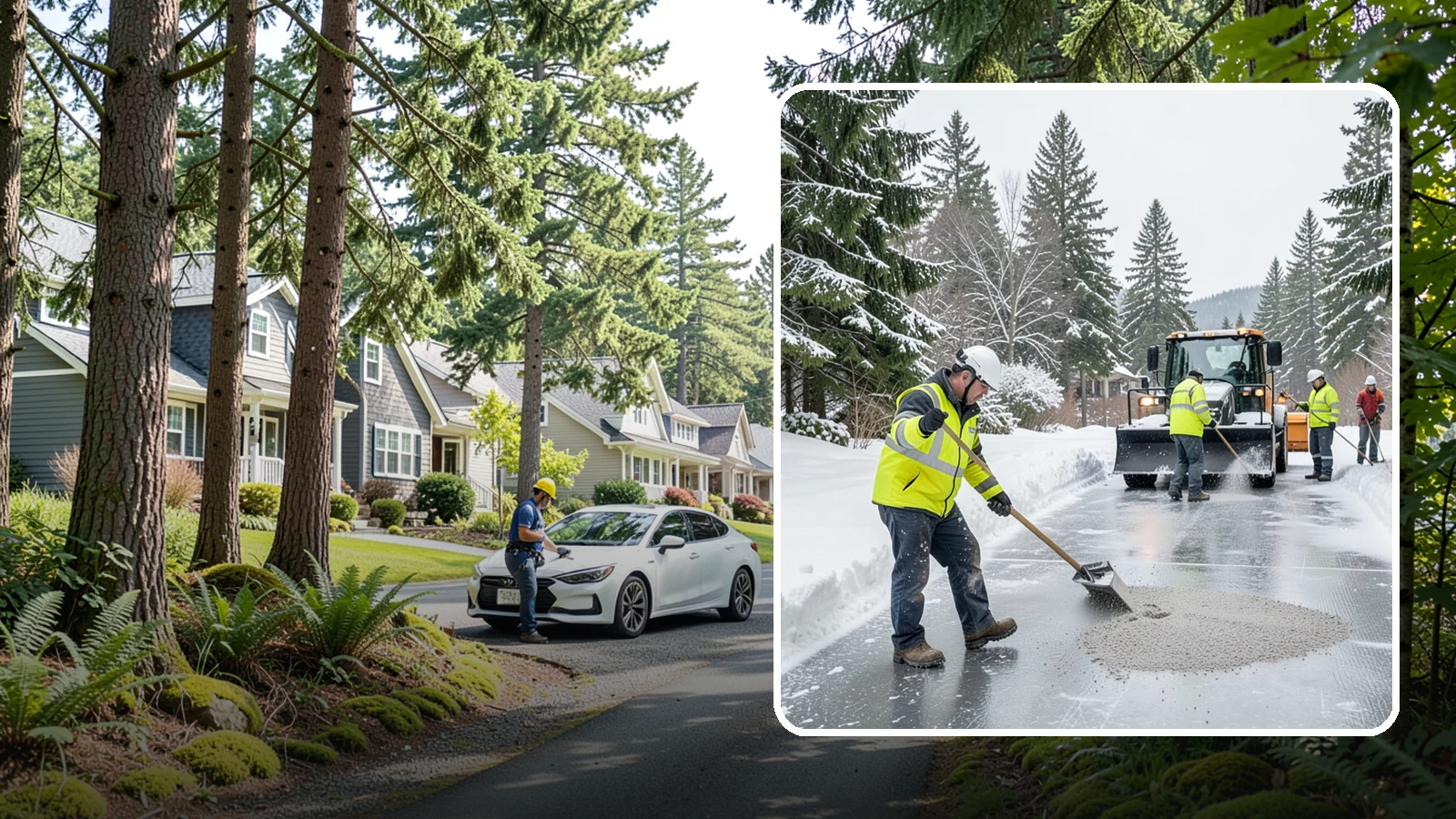 HOA Deicing in Normandy Park, King County, WA - Community-wide deicing for homeowner associations, protecting shared roads, mailbox kiosks, and clubhouse walks from the glaze...
