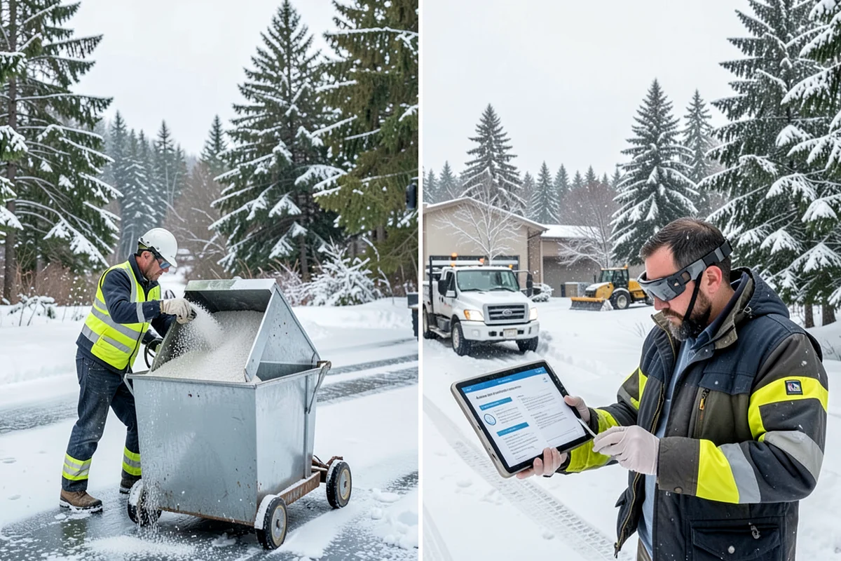 HOA Deicing in Sedro-Woolley, Skagit County, WA - Map association streets, kiosks, amenity walks, and guest lots with the board