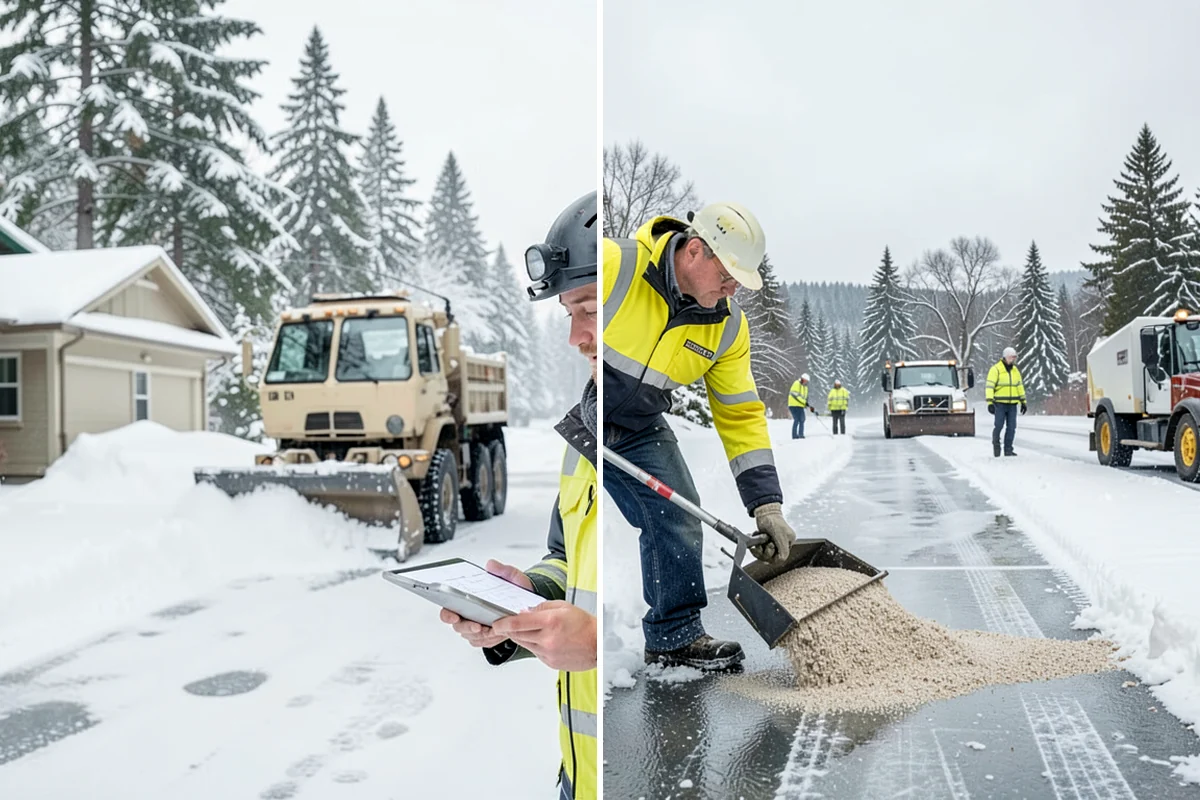 HOA Deicing in Snoqualmie, King County, WA - Map association streets, kiosks, amenity walks, and guest lots with the board
